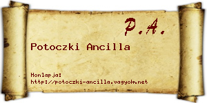 Potoczki Ancilla névjegykártya